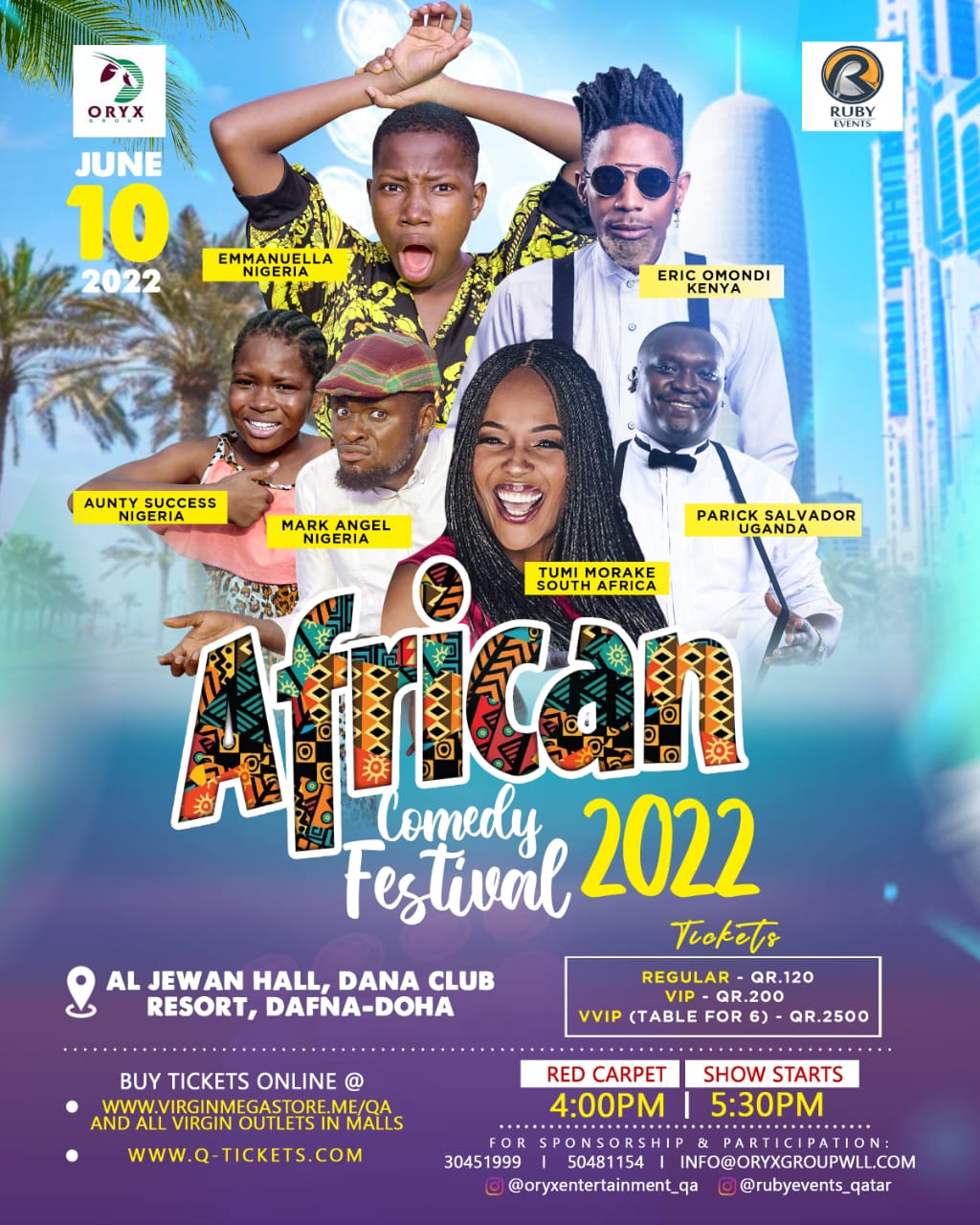 African Comedy Festival 2022 poster