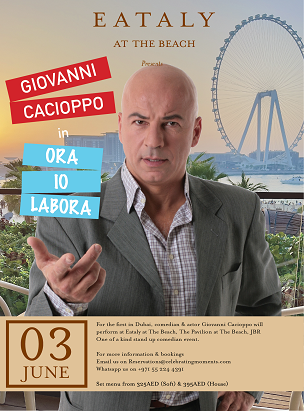 Giovanni Cacioppo in Ora Io Labora | Comedian Night poster