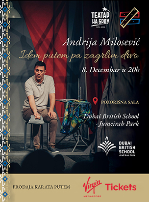 Theatre play '' Idem putem pa zagrlim drvo '' performed by Serbian actor Andrija Milosevic poster