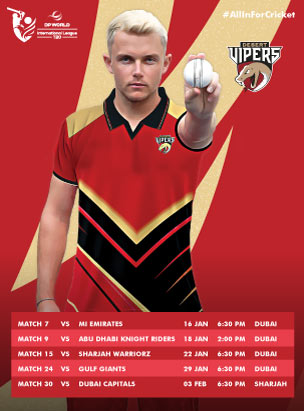 Desert Vipers VS Dubai Capitals Match 30 DP World ILT20 2025 poster