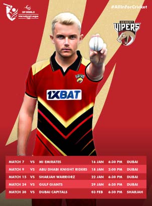 Desert Vipers VS Dubai Capitals Match 30 DP World ILT20 2025 poster