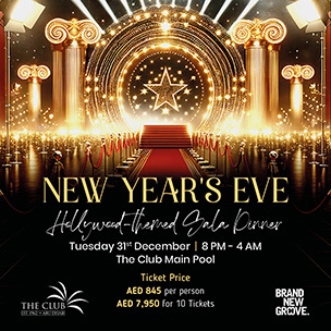 New Year’s Eve – Hollywood themed Gala Dinner poster