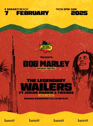 Bob Marley’s Birthday Festival: The Legendary Wailers Live in Barasti! poster