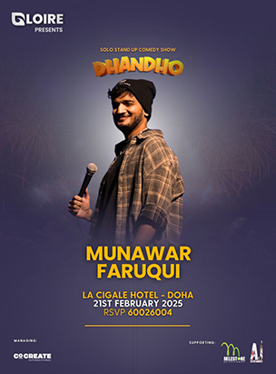 MUNAWAR FARUQUI live in Qatar poster