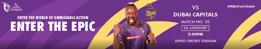 AD Knight Riders VS Dubai Capitals Match 20 DP World ILT20 2025