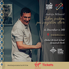 Theatre play '' Idem putem pa zagrlim drvo '' performed by Serbian actor Andrija Milosevic