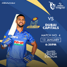 MI Emirates VS Dubai Capitals Match 4 DP World ILT20 2025