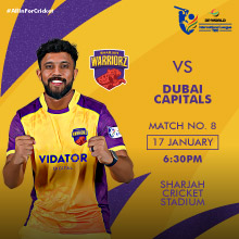 Sharjah Warriorz VS Dubai Capitals Match 8 DP World ILT20 2025