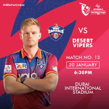 Dubai Capitals vs  Desert Vipers Match 13 DP World ILT20 2025