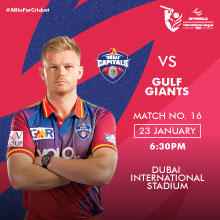 Dubai Capitals vs  Gulf Giants Match 16 DP World ILT20 2025